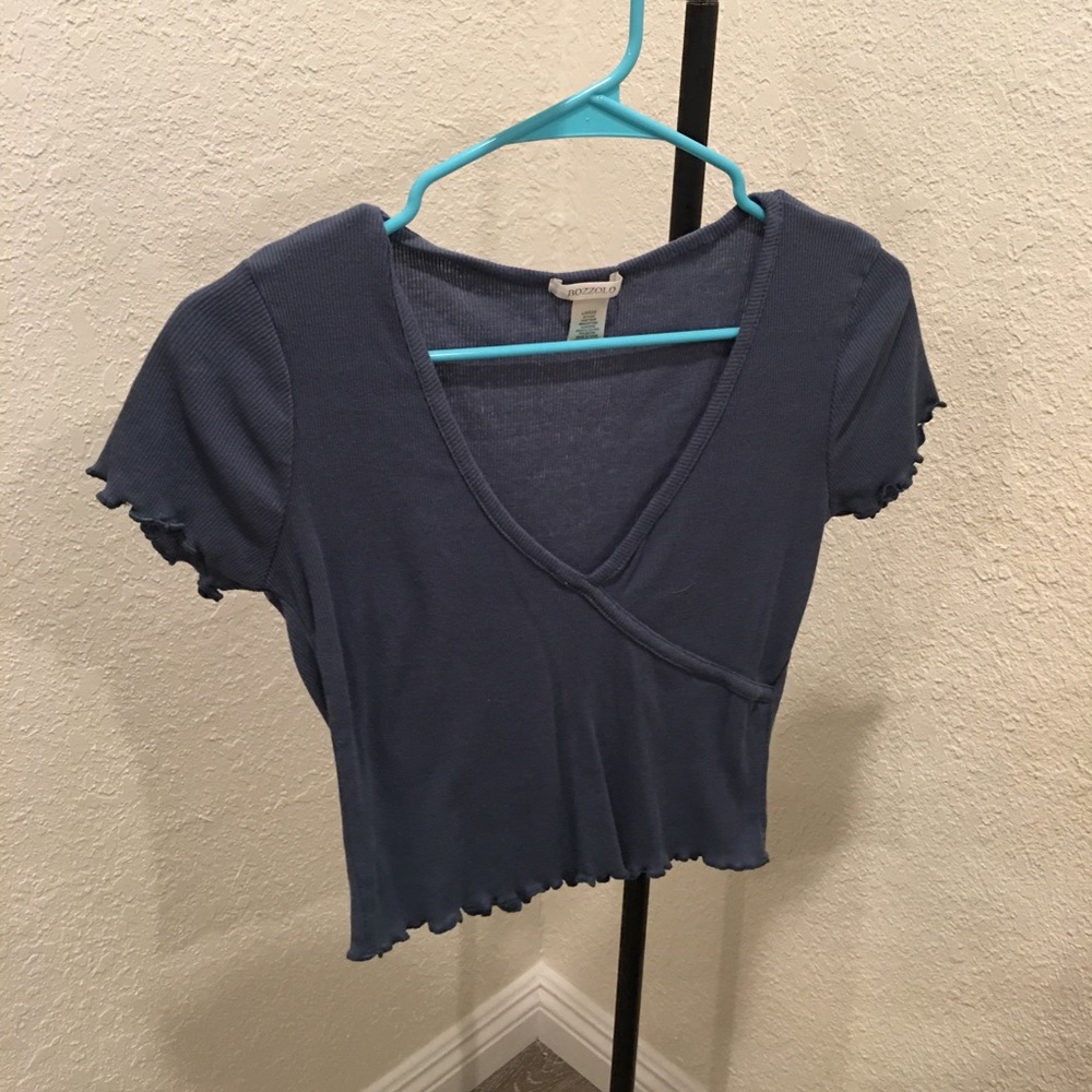 Blue crop top